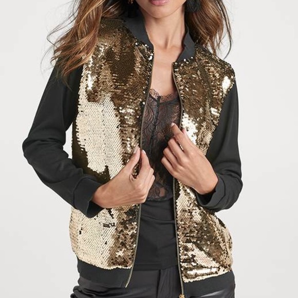 N/A Jackets & Blazers - Sequin Jacket black and Gold S, M Brand New #59